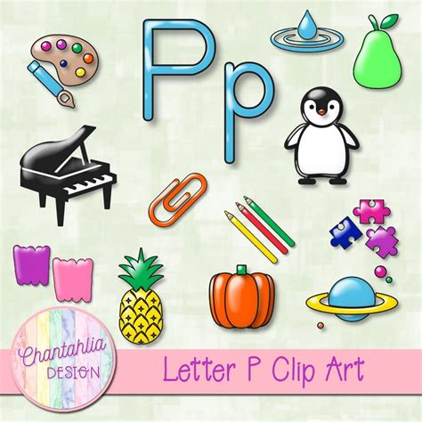 Free beginning sounds clip art for the letter p. Use them to make ...