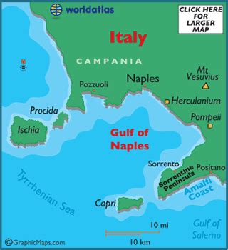 Bay of Naples Map Capri Ischia Amalfi Coast