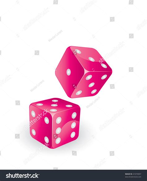 Vector Pink Dices Stock Vector (Royalty Free) 41079097 | Shutterstock