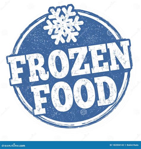 FROZEN FOOD Red Stamp Text Cartoon Vector | CartoonDealer.com #103455471