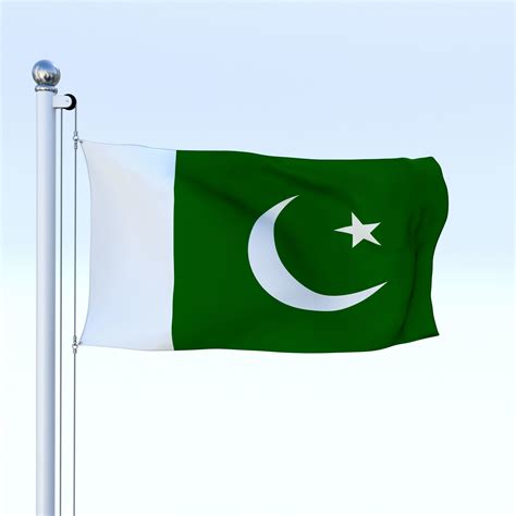 3D model Animated Pakistan Flag VR / AR / low-poly animated | CGTrader