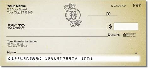 B Monogram Personal Checks - PChecks.com