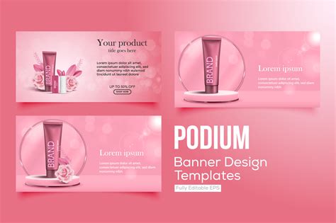 Cosmetic Banner Design Templates Graphic by jamandesign360 · Creative ...