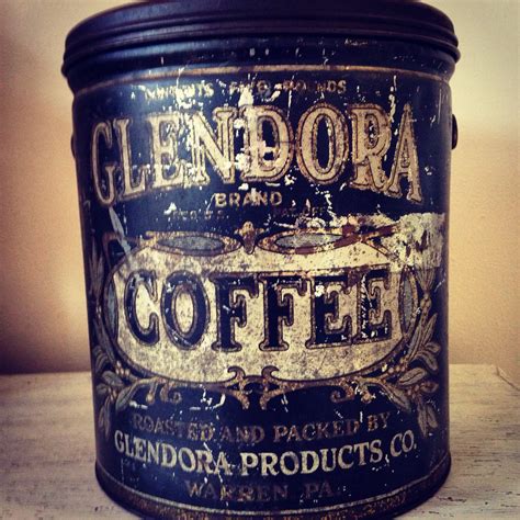 Antique Coffee Canister / Vintage Coffee Tin / Glendora