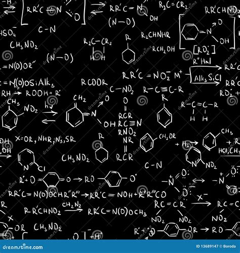 Chemistry. Formulas Of Chemical Elements, Molecules, Instruments Cartoon Vector | CartoonDealer ...