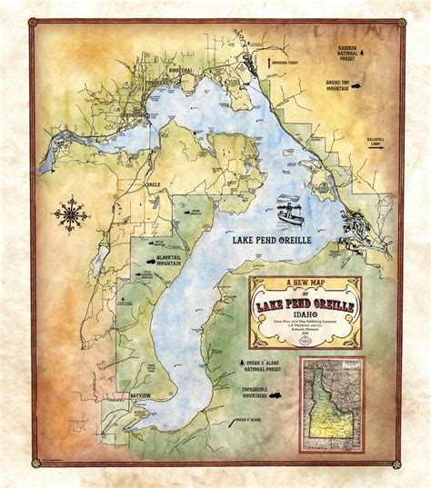 Travel Map Feature: Lake Pend Oreille, Idaho | Great River Arts