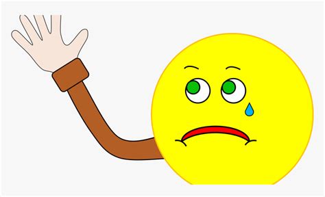 Animated Smiley Faces Waving Goodbye Smiley - Clipart Goodbye Emoji Sad ...