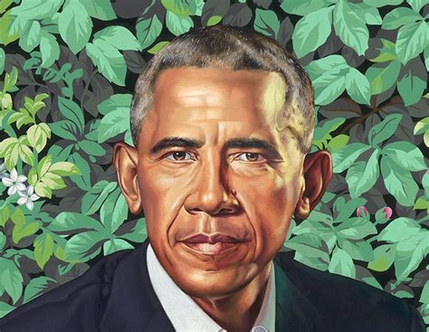 Kehinde Wiley, Barack Obama (2018). Courtesy of the National Portrait Gallery. | National ...