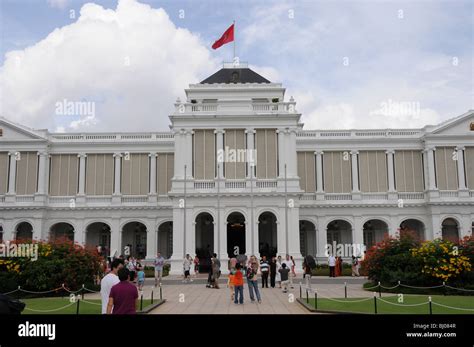 The façade of The Istana, the official residence of the President of ...