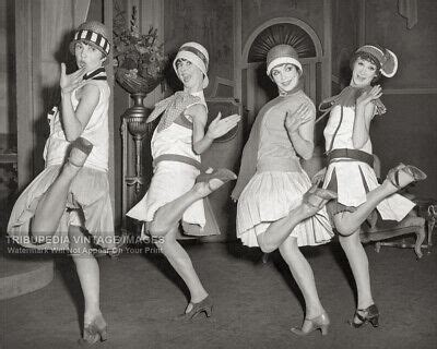 Vintage 1920s Photo Four Flappers Dancing the Charleston - Girls Prohibition Era | eBay