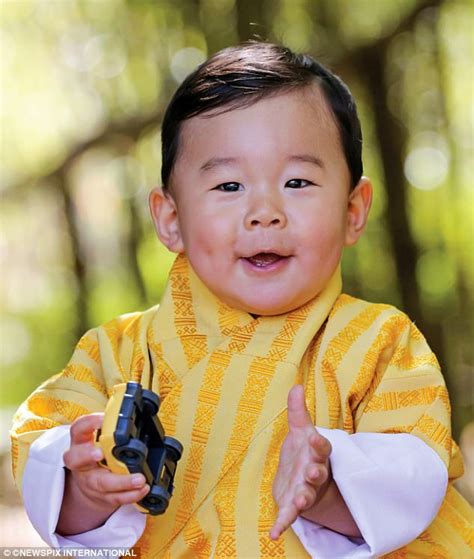 Prince of Bhutan poses for his first birthday portrait | Daily Mail Online