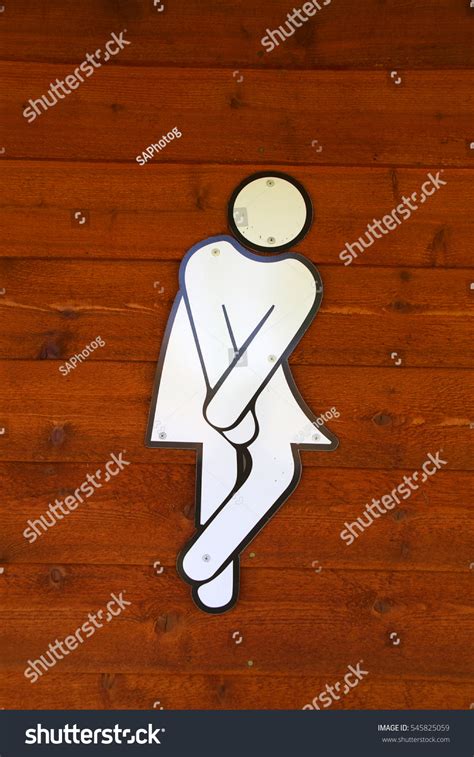 Humorous Funny Sign Indicating Ladies Room Stock Photo (Edit Now) 545825059