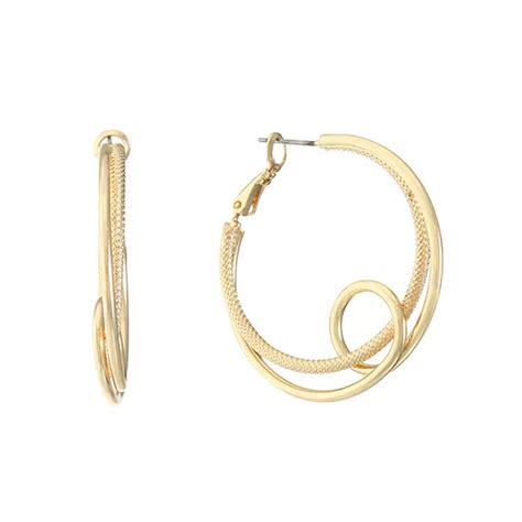 Monet Jewelry Gold Tone Twist Hoop Earrings, Color: Gold Tone - JCPenney