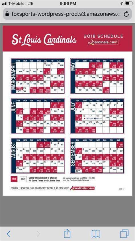 St Louis Cardinals 2020 Baseball Schedule | IUCN Water