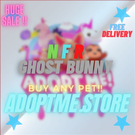 Roblox Adopt Me - NFR Ghost Bunny - NEON – Adopt Me Store - Cheapest ...