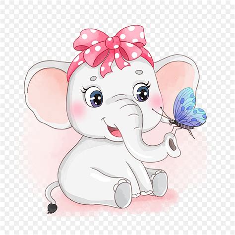 Baby Elephant Watercolor Hd Transparent, Watercolor Cute Cartoon Baby ...