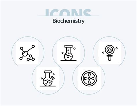 Biochemistry Line Icon Pack 5 Icon Design. fan. petri. biochemistry ...