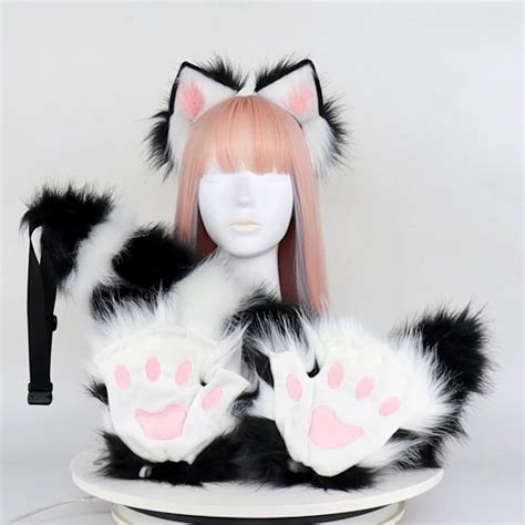 Cosplay Halloween Costume Handmade Wolf Ears Furry Fox Headband Tail - Buy Cosplay Halloween ...