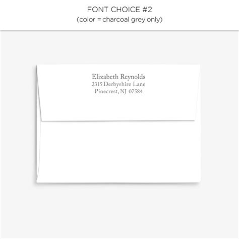 Return Address Envelope Template