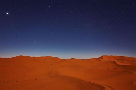 Free Photo | Stars at night over the dunes Sahara Desert Morocco