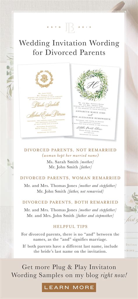 22+ How To Word Wedding Invitations When Parents Are Divorced