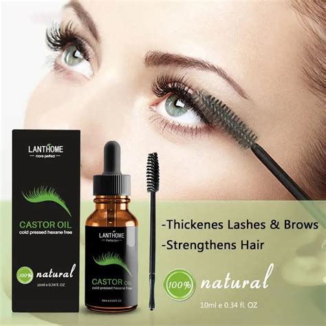 10ml Castor Oil Eyelash Growth Serum Lifting Thick Eyelashes Growth ...