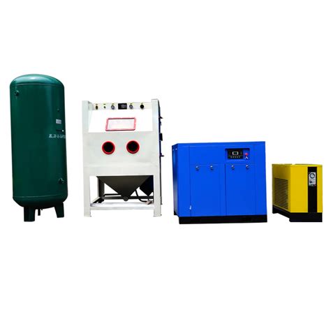 Sandblasting Machine with Air Compressor, Freeze Dryer, Air Storage ...