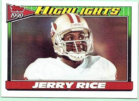 Jerry Rice 1991 Topps 1990 Highlights #6 - San Francisco 49ers at ...