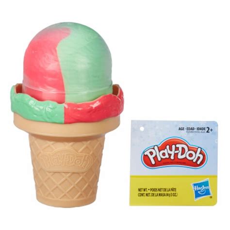 Play-Doh Ice Cream Cone and Ice Pop Shaped Compound Container ...