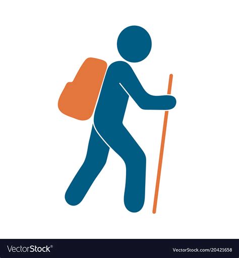 Hiking icon Royalty Free Vector Image - VectorStock