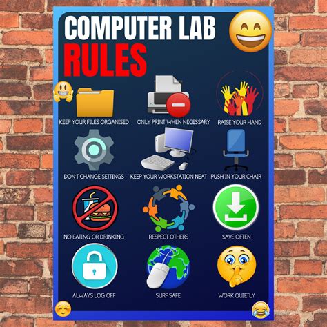 Computer Lab Rules Poster Computer Lab Computer Lab Rules – Themelower