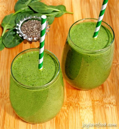 Spinach Banana Chia Seed Smoothies - Joy Love Food