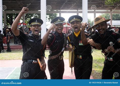 IMA Indian Military Academy Cadets after Passing Out Parade, Expressing ...