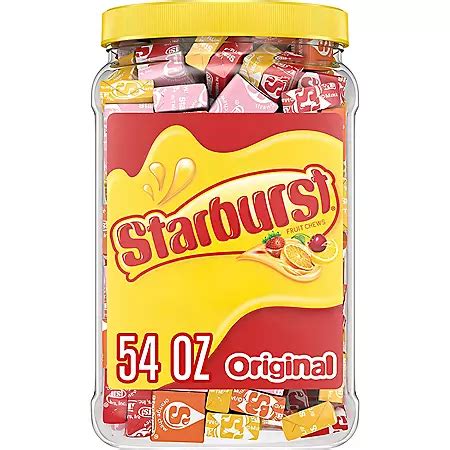 Starburst Original Fruity Chewy Candy Bulk Jar (3lbs 6oz) - Sam's Club