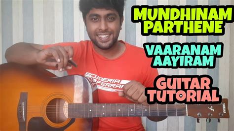 Mundhinam Parthene - Vaaranam Aayiram || How To Play || Easy Version ...