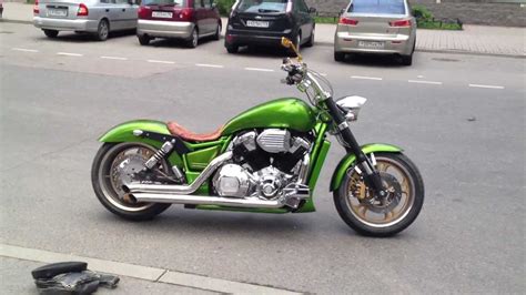 Honda VTX 1800 green custom - YouTube