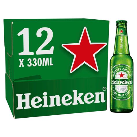 Heineken Lager Beer 12 x 330ml Bottles | Beer | Iceland Foods