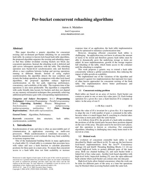 (PDF) Per-bucket concurrent rehashing algorithms