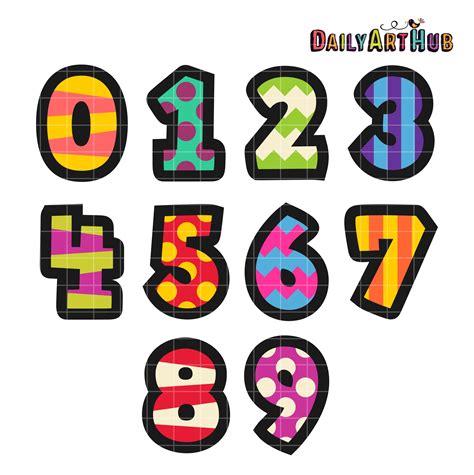 Cartoony Numbers Clip Art Set – Daily Art Hub – Free Clip Art Everyday | Art school supplies ...