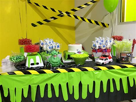 Ghostbusters Candy Table Ghost Busters Birthday Party, Ghost Busters Party, Ghost Party, Slime ...