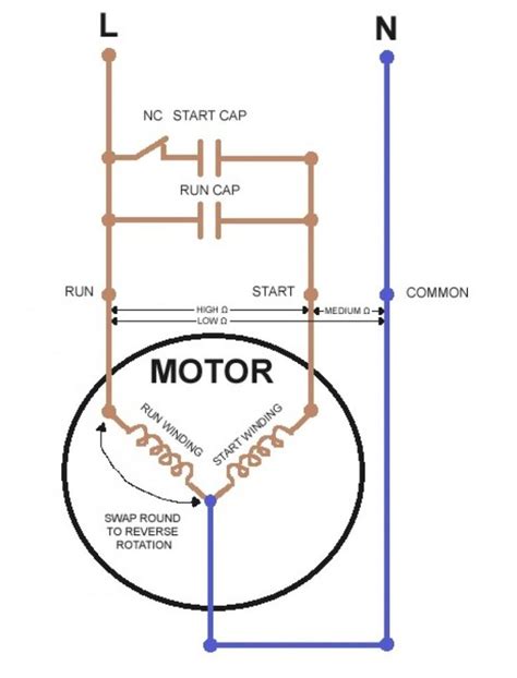 Single Phase Ac Motor Circuit Diagram Single Phase Motor Cir