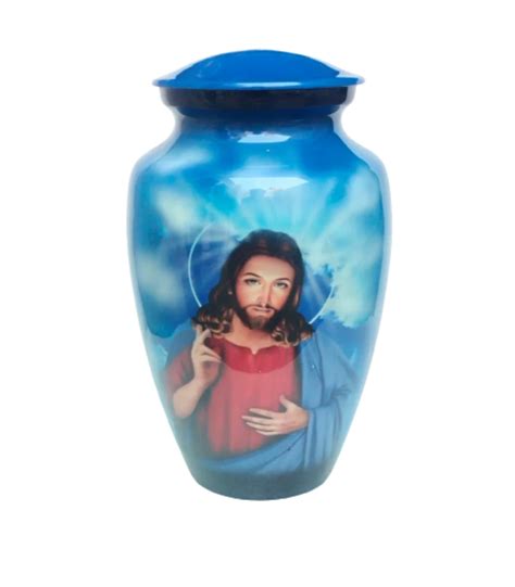 Jesus Printed Aluminium Cremation Urns, Size: 13 Inch (H) at Rs 1275 in ...