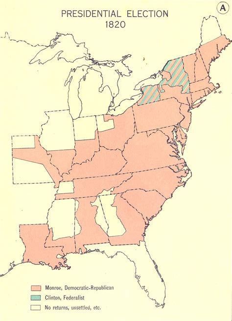 Presidential Election, 1820 | This map shows the electoral r… | Flickr