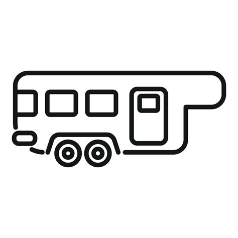 Motorhome icon outline vector. Camper caravan 14862737 Vector Art at Vecteezy