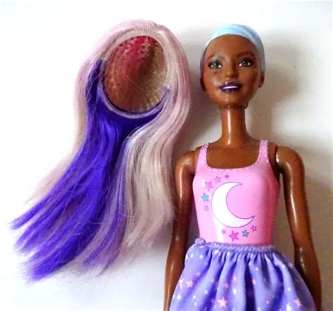 BARBIE COLOUR REVEAL African American AA Doll Removable Wig Moon & Stars Outfit $31.47 - PicClick