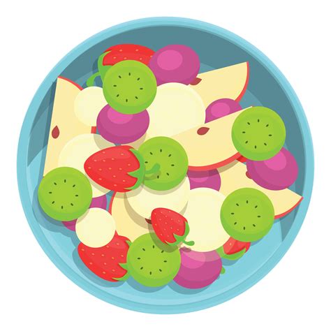 Natural fruit salad icon, cartoon style 14352810 Vector Art at Vecteezy