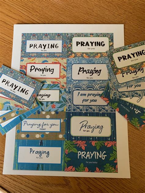 Printable Praying for You Cards, Set of 10, Mini Cards, Instant ...