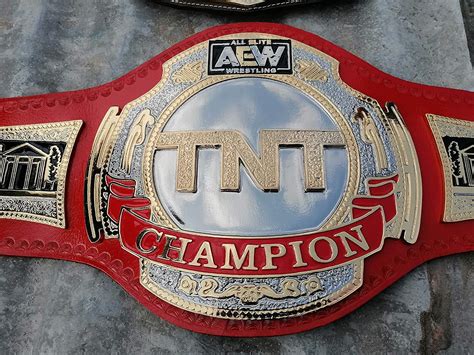 Buy Throne Sports TNT AEW Belt TNT AEW Wrestling Championship Replica Belt Red 50inch Online at ...