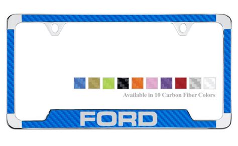 Ford License Plate Frame with Carbon Fiber Vinyl Insert