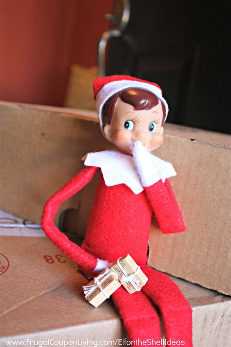 Elf on the Shelf Ideas - Elf Delivers Packages